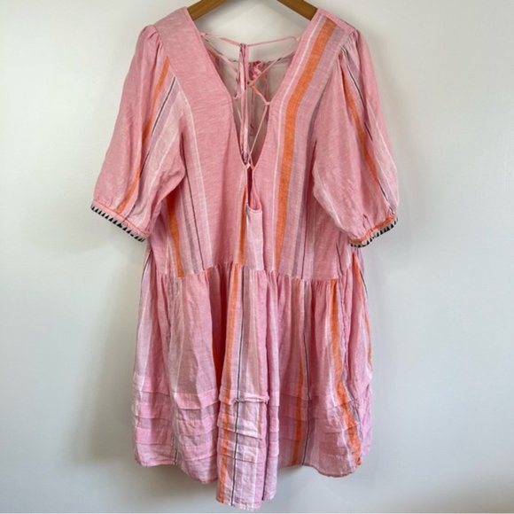 LEMLEM x h&m PINK STRIPED TUNIC DRESS LARGE - Picture 8 of 16